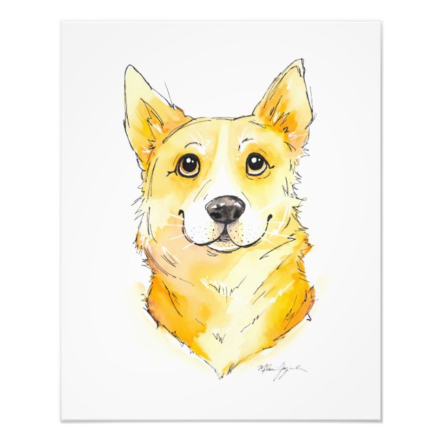 Cutie Corgi Photo Print (Front)