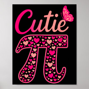 Cutie day funny symbol 314 math teacher day lover poster