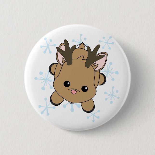Cutie Deer 2 Inch Round Button (Front)