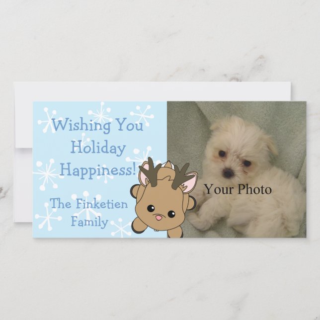 Cutie Deer Holiday Card (Front)