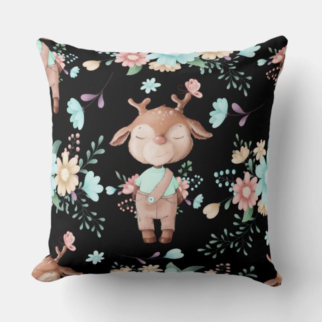 CUTIE DEER THROW PILLOW (Front)