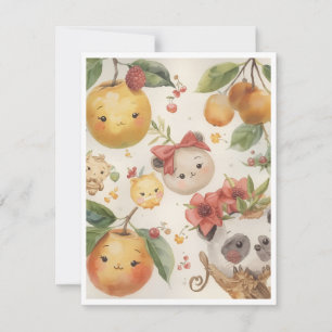 Cutie Fruitie Flat Note Card