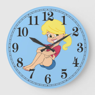 Cutie Girl Round (Large) Wall Clock