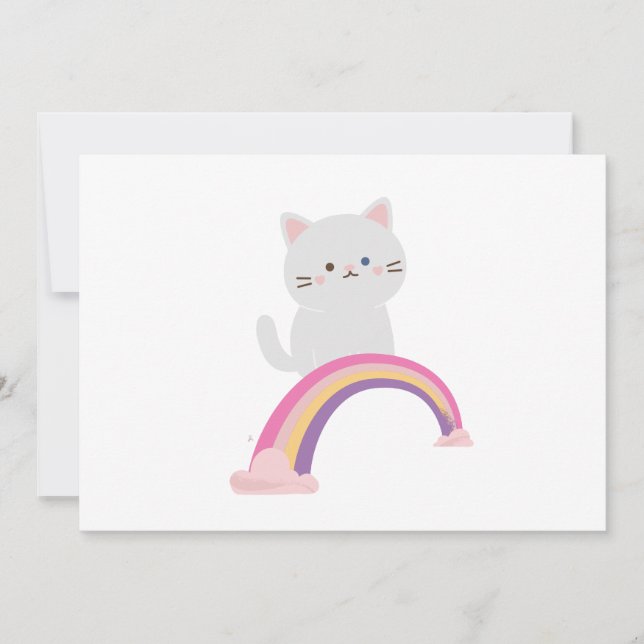 Cutie Kitten Cat  Invitation (Front)