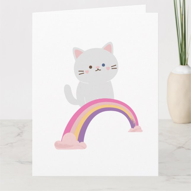 Cutie Kitten Cat                  Thank You Card (Front)