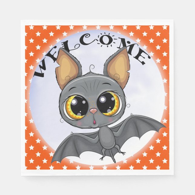 Cutie Kitty Bat Napkin (Front)