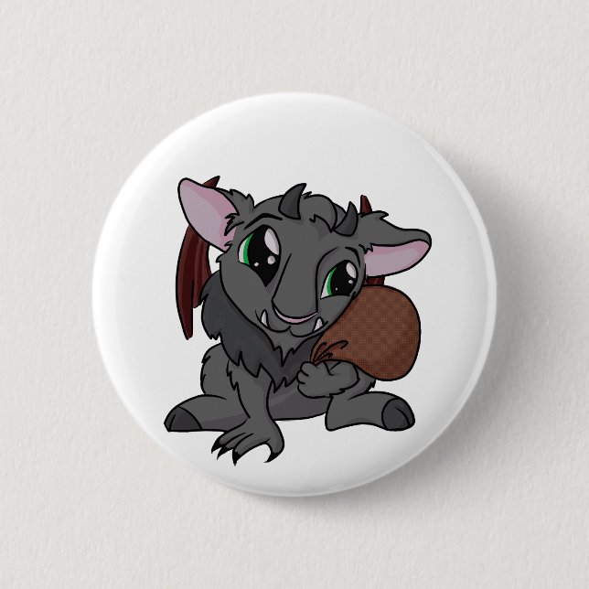 Cutie Krampus! 2 Inch Round Button (Front)