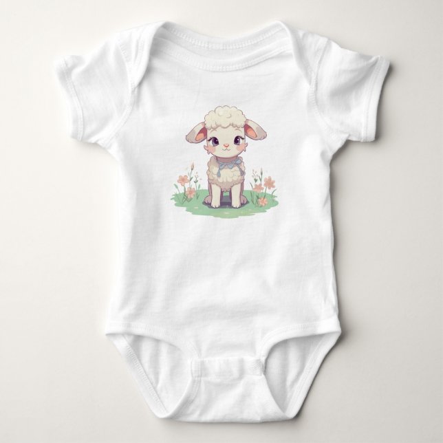 Cutie Lamb Baby Bodysuit (Front)