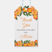 Cutie orange citrus birthday Thank you favour
