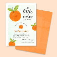 Cutie Orange Clementine Watercolor Baby Shower