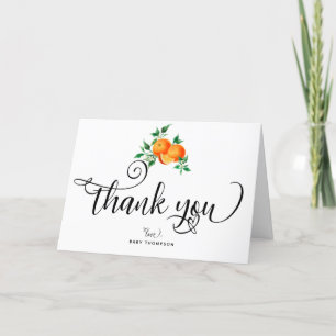 Cutie   Orange Thank You Cards