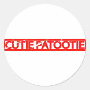 Cutie Patootie Stamp Classic Round Sticker
