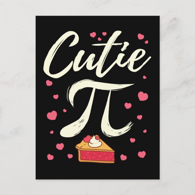 Cutie Pi Cute Valentine's Day Pie  Postcard (Front)