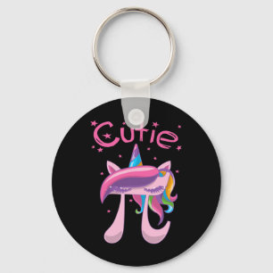 Cutie Pi Day Unicorn Girls Keychain