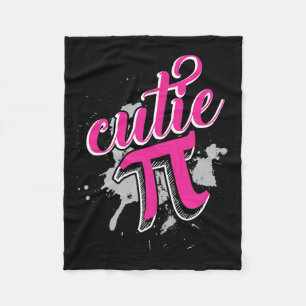 Cutie Pi Funny Math 3.14 Happy Pi Day Fleece Blanket