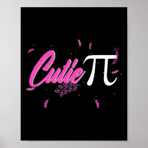 Cutie Pi Funny Math Pi Day Gifts For Girls Boys Ki Poster