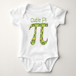Cutie Pi Monkeys and Bananas on Green Baby Bodysuit