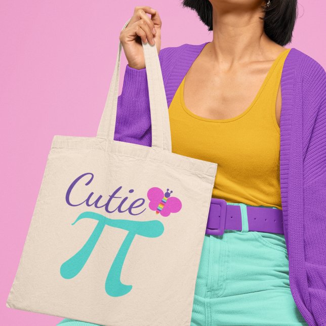 Cutie Pi Symbol Math Pun Tote Bag (Creator Uploaded)