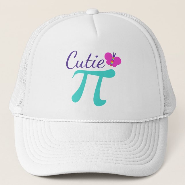 Cutie Pi Symbol Math Pun Trucker Hat (Front)