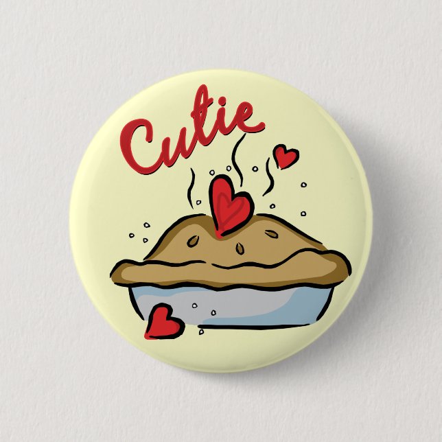 Cutie Pie 2 Inch Round Button (Front)