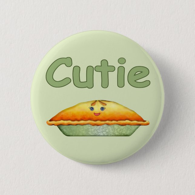 Cutie Pie 2 Inch Round Button (Front)