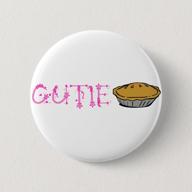 Cutie Pie 2 Inch Round Button (Front)