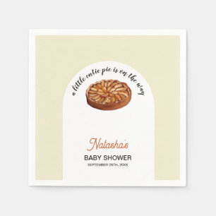 Cutie Pie Apple Pie Thanksgiving Baby Shower Napkin