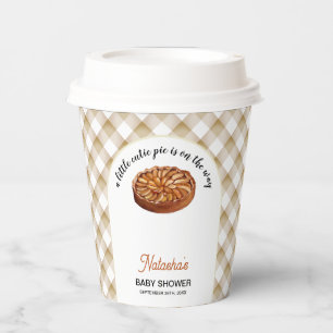 Cutie Pie Apple Pie Thanksgiving Baby Shower Paper Cups
