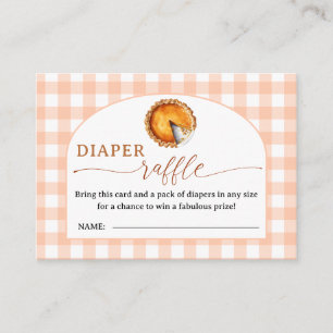 Cutie Pie Baby Shower Diaper Raffle Enclosure Card