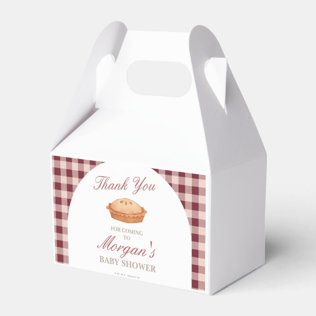 Cutie Pie Baby Shower Favor Box (Front Side)