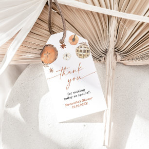 Cutie Pie Baby Shower Favour Tag, Fall Baby Shower Gift Tags