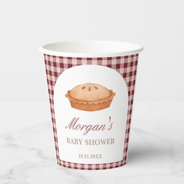 Cutie Pie Baby Shower Paper Cups (Front)