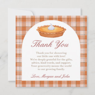 Cutie Pie Baby Shower Thank You Card