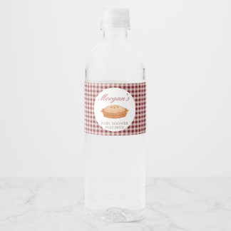 Cutie Pie Baby Shower Water Bottle Label