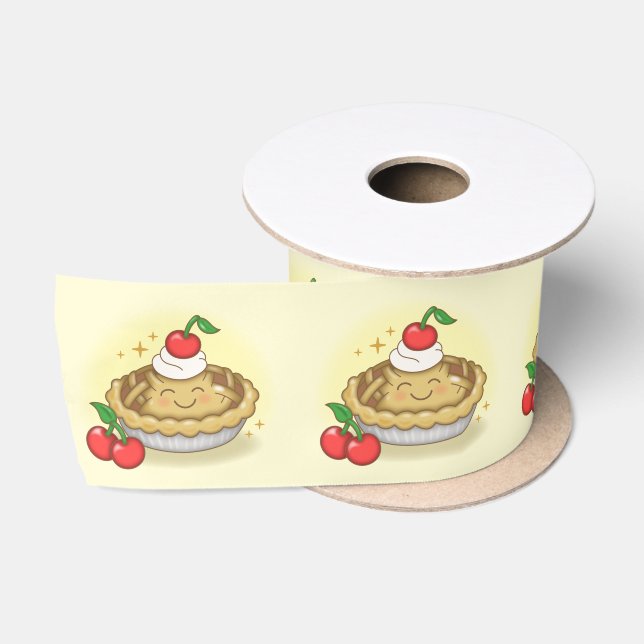 Cutie Pie Birthday Party Kids Cherry Satin Ribbon (Spool)