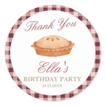 Cutie Pie Birthday Round Sticker