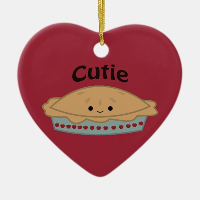 Cutie Pie Ceramic Ornament (Front)