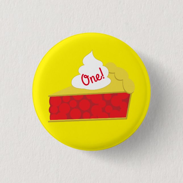 Cutie Pie Cherry Kid's Birthday Party 1 Inch Round Button (Front)
