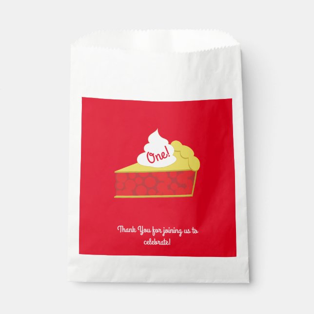 Cutie Pie Cherry Kid's Birthday Party Favour Bag (Front)