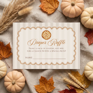 Cutie Pie Fall Baby Shower Diaper Raffle Enclosure Card