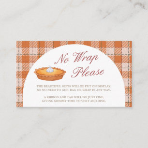 Cutie Pie Fall Baby Shower No Wrap Please Card 
