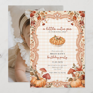 Cutie Pie First Birthday Invitation