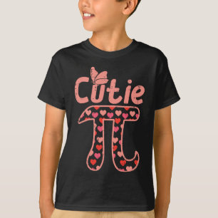 Cutie Pie Hearts Cute Pi Day Symbol Math Pun Geek T-Shirt