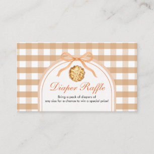 Cutie Pie is on the way Baby Shower Diaper Raffle Enclosure Card