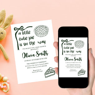 Cutie Pie is on the Way, Fall Baby Shower Invitation