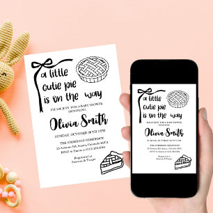 Cutie Pie is on the Way, Fall Baby Shower Invitation