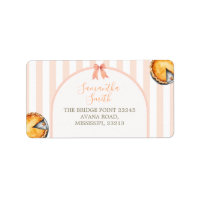 Cutie Pie Orange Gingham 1st Birthday Address