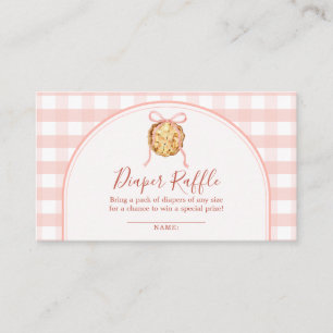 Cutie Pie Pastel Pink Baby Shower Diaper Raffle Enclosure Card