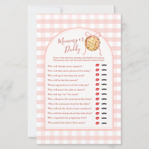 Cutie Pie Pastel Pink Gingham Mommy or Daddy Game