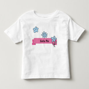 Cutie Pie Personalized Cartoon Flowers Toddler T-shirt